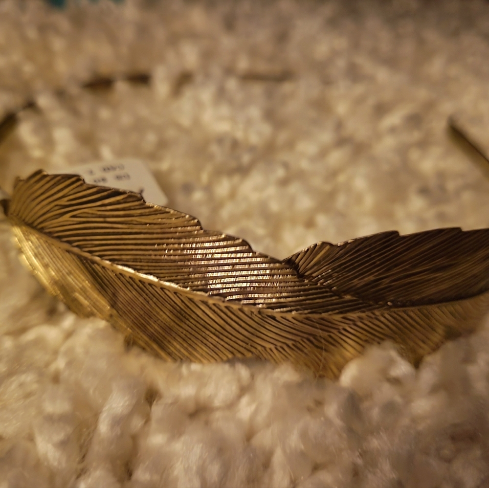 Icing Metallic Gold Feather Hairband Headband